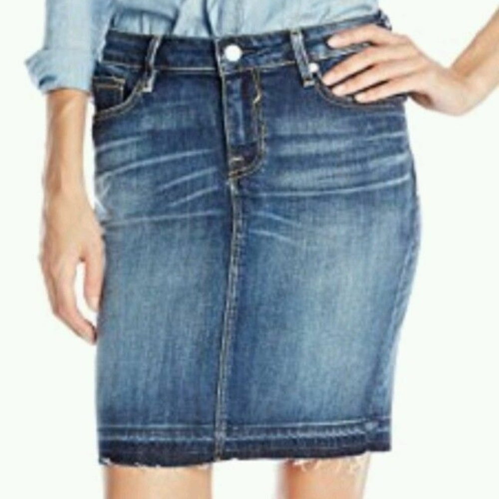 Vigoss Denim Mini The Jagger Skirt Medium Wash Si